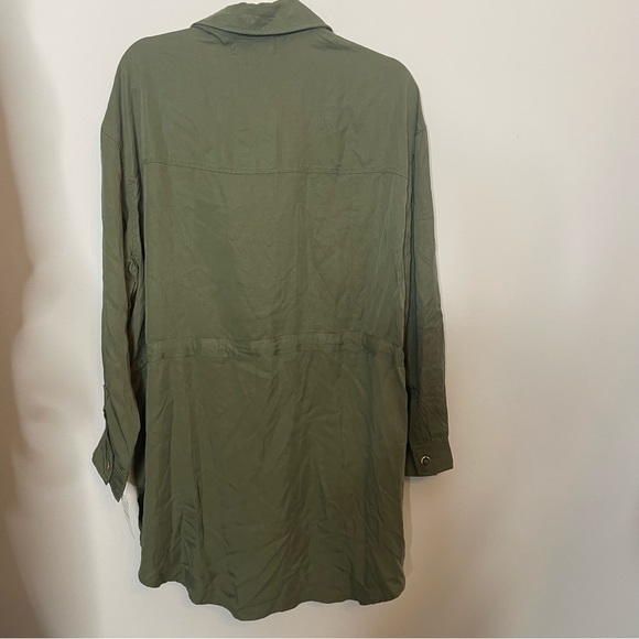 New Blank NYC GOOD and PLENTY GREEN SNAP FRONT BELTED DRESS XL - Picture 7 of 8